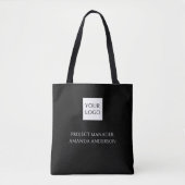 Aangepaste naam titel bedrijfslogo tote bag (Voorkant)