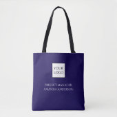 Aangepaste naam titel bedrijfslogo tote bag (Voorkant)