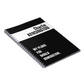 Aangepaste naam, titel en kleurenlaptop notitieboek (Rechterzijde)