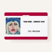 Aangepaste naam Titel Foto Logo Zakelijke badge (Voorkant)