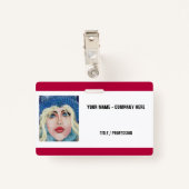 Aangepaste naam Titel Foto Logo Zakelijke badge (Achterkant met clip)