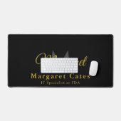 Aangepaste naam & titel met monogram - bureaumat (Keyboard & Muis)