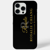 Aangepaste naam & titel met monogram Case-Mate iPhone case (Achterkant)