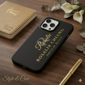 Aangepaste naam & titel met monogram Case-Mate iPhone case