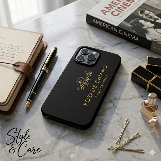 Aangepaste naam & titel met monogram Case-Mate iPhone case