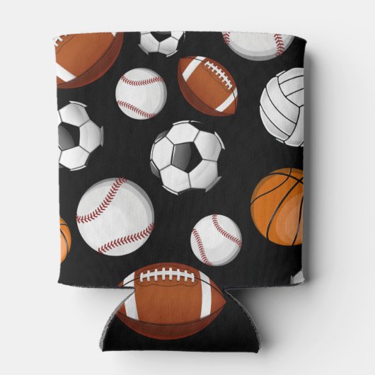 Aangepaste naam toegewezen Sportspeler (zwart) Blikjeskoeler (Achterkant)