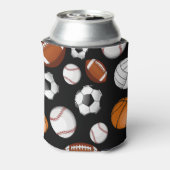 Aangepaste naam toegewezen Sportspeler (zwart) Blikjeskoeler (Blikje Achterkant)