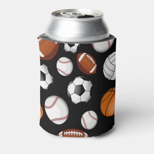 Aangepaste naam toegewezen Sportspeler (zwart) Blikjeskoeler (Blikje Achterkant)