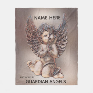 Aangepaste naam toevoegen Cherub Angel Blanket Fleece Deken