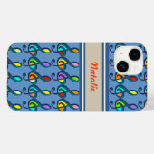 Aangepaste Naam toevoegen Kleurenclaves Case-Mate iPhone Case (Achterkant (horizontaal))