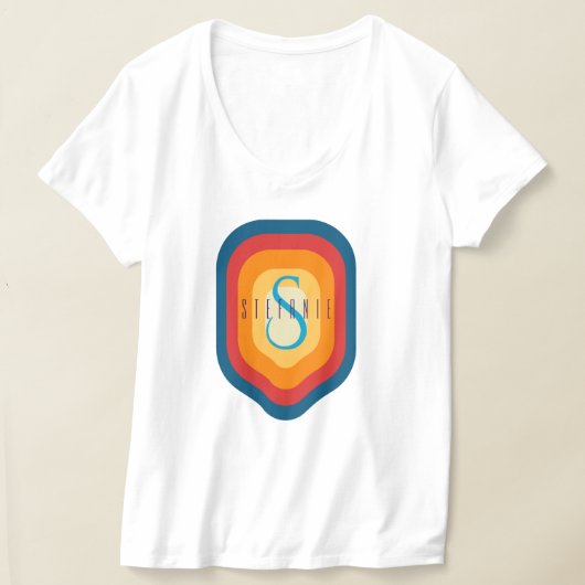 Aangepaste naam toevoegen Monogrammed Initiaal gep T-shirt (Laagn)