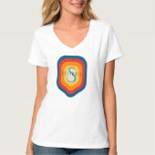 Aangepaste naam toevoegen Monogrammed Initiaal gep T-shirt (Voorkant)