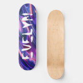 Aangepaste naam toevoegen Paarse Cyberpunk stijl Persoonlijk Skateboard (Voorkant)