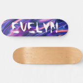 Aangepaste naam toevoegen Paarse Cyberpunk stijl Persoonlijk Skateboard (Horizontaal)