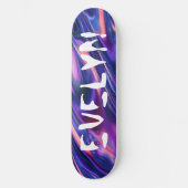 Aangepaste naam toevoegen Paarse Cyberpunk stijl Persoonlijk Skateboard (Voorkant)