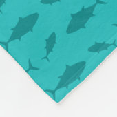 Aangepaste naam tonijn met turquoise blauwvintonij fleece deken (Hoek)