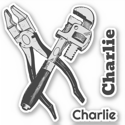 Aangepaste naam TOOLS Sticker (Voorkant)