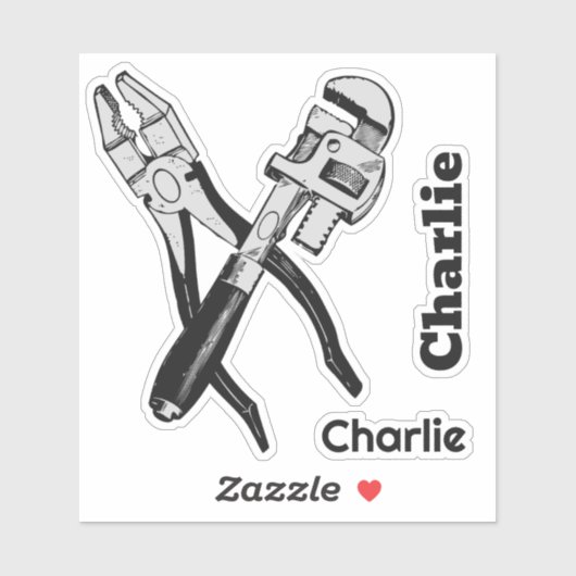 Aangepaste naam TOOLS Sticker (Vel)