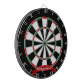 Aangepaste Naam Traditioneel Dartbord met Darts (Voorkant Links)