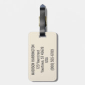 Aangepaste naam Travel Stamps Patroon Bagagelabel (Achterkant verticaal)