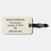 Aangepaste naam Travel Stamps Patroon Bagagelabel (Achterkant horizontaal)