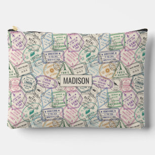 Aangepaste naam Travel Stamps Patroon Etui