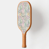 Aangepaste naam Travel Stamps Patroon Pickleball Paddle (Links)
