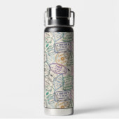 Aangepaste naam Travel Stamps Patroon Waterfles (Achterkant)