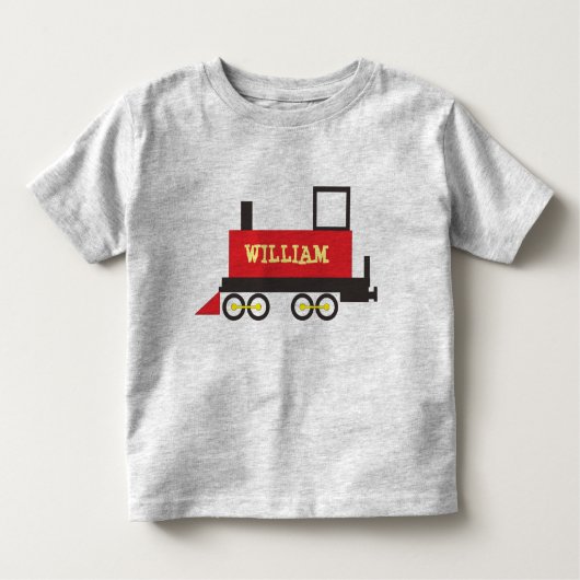 AANGEPASTE NAAM TREINLOCOMOTIEF KINDER SHIRTS (Voorkant)