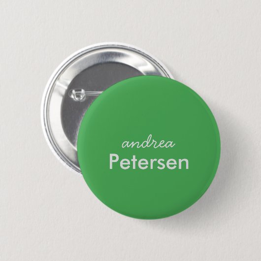 Aangepaste naam trendy modern minimalistisch ronde button 5,7 cm (Voorkant /achterkant)