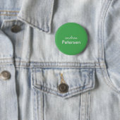 Aangepaste naam trendy modern minimalistisch ronde button 5,7 cm (In situ)