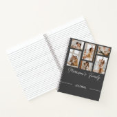 Aangepaste naam trendy modern script & foto collag notitieboek (Binnen)