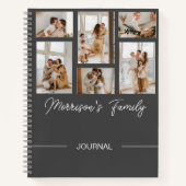 Aangepaste naam Trendy Modern Script & Fotocollage Notitieboek (Voorkant)
