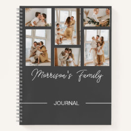 Aangepaste naam Trendy Modern Script & Fotocollage Notitieboek