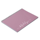 Aangepaste naam Trendy Modern Script Stylish Chic Notitieboek (Linkerzijde)