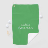 Aangepaste naam trendy moderne minimalistisch golfhanddoek (Insitu)
