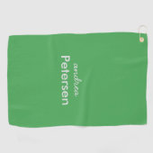 Aangepaste naam trendy moderne minimalistisch golfhanddoek (Horizontaal)