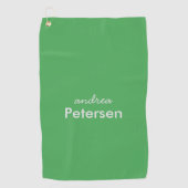 Aangepaste naam trendy moderne minimalistisch golfhanddoek (Voorkant)