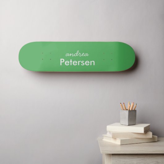 Aangepaste naam trendy moderne minimalistisch persoonlijk skateboard (Muurkunst (Horizontaal))