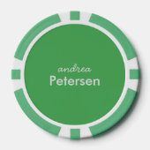 Aangepaste naam trendy moderne minimalistisch poker chips (Voorkant)