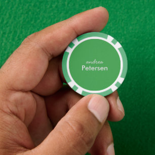 Aangepaste naam trendy moderne minimalistisch poker chips