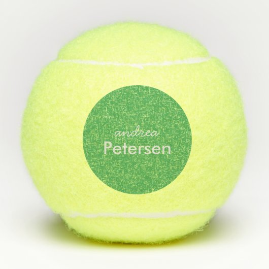Aangepaste naam trendy moderne minimalistisch tennisballen (Voorkant)
