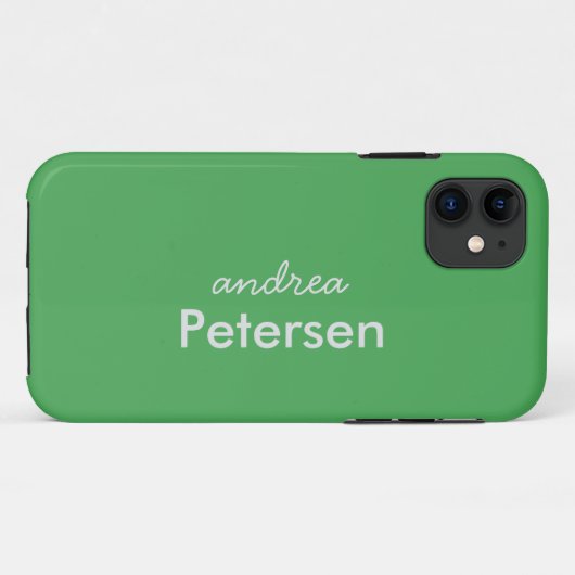 Aangepaste naam trendy moderne minimalistische Case-Mate iPhone case (Achterkant (horizontaal))