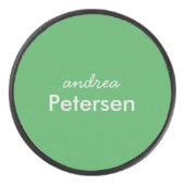Aangepaste naam trendy moderne minimalistische hockey puck (Voorkant)
