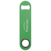 Aangepaste naam trendy moderne minimalistische speed flessenopener (Voorkant)