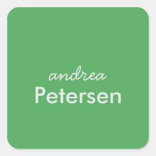Aangepaste naam trendy moderne minimalistische vierkante sticker