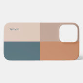 Aangepaste naam Trendy Natural color pallet elegan iPhone Hoesje (Achterkant horizontaal)