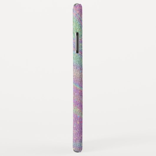 Aangepaste naam Trendy Rainbow Glitter Textiel App Case-Mate iPhone Case (Achterkant/rechts)