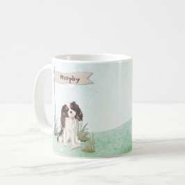 Aangepaste naam Tri Color King Charles Spaniel Koffiemok