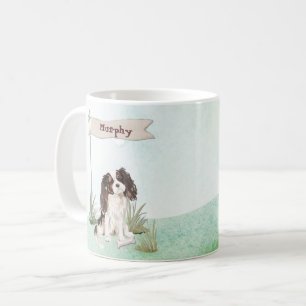 Aangepaste naam Tri Color King Charles Spaniel Koffiemok